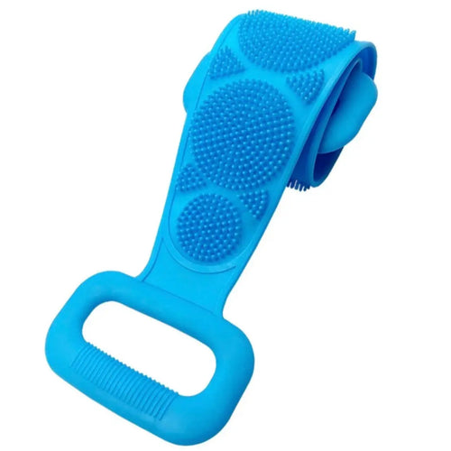Double-Sided Silicone Back Scrubber, Exfoliating Body Brush Strap, Gentle Bathing Accessory for All Skin Types, Body Brush for Showering, Flexible Silicone Body Brushes,back to school